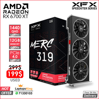 Vga Amd Radeon RX 6700 XT 12gb Xfx Merc 319 Speedster Black