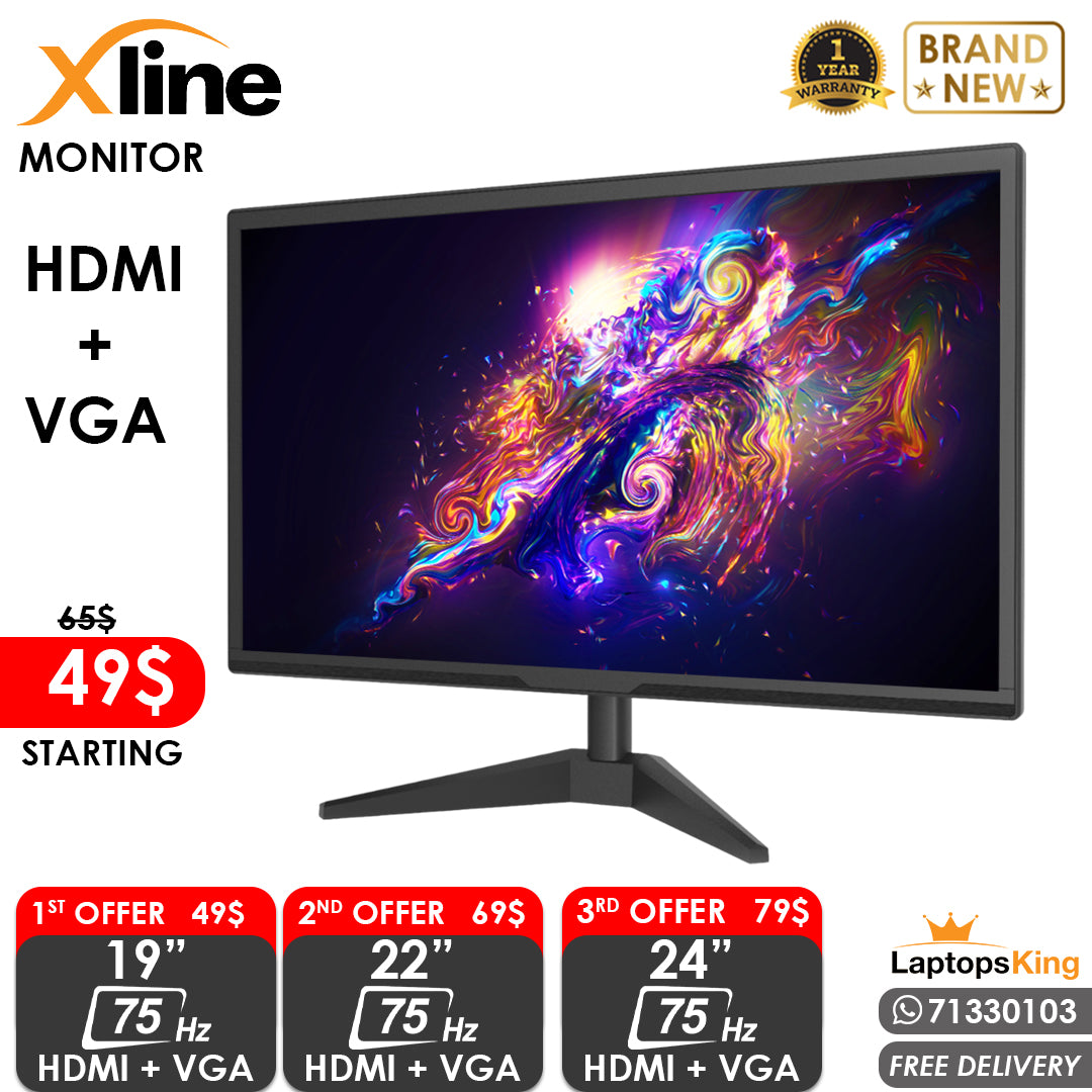 XLINE MONITORS OFFERS 75HZ (BRAND NEW)