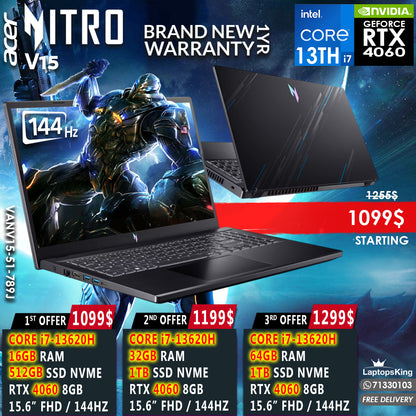 Core I7 Laptop Acer Predator Nitro Acer Nitro Gaming Laptop, Full