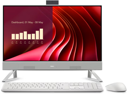 Dell AIO 24 DEC24250-7482WHT-PUS Core 7-150U 16GB RAM 512GB SSD Touch All-in-One Desktop 23.8" (New)