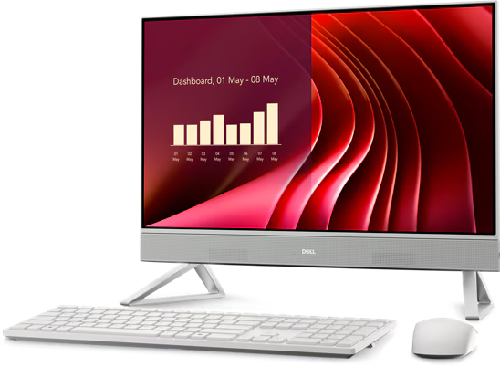 Dell AIO 24 DEC24250-7482WHT-PUS Core 7-150U 16GB RAM 512GB SSD Touch All-in-One Desktop 23.8" (New)