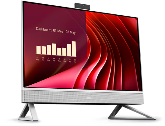Dell AIO 24 DEC24250-7482WHT-PUS Core 7-150U 16GB RAM 512GB SSD Touch All-in-One Desktop 23.8" (New)