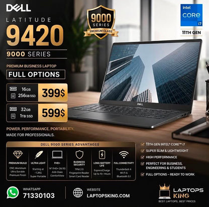 Dell Latitude 9420 14" FHD+ Touchscreen Business Laptop Intel Core i7 11th Gen (New OB)