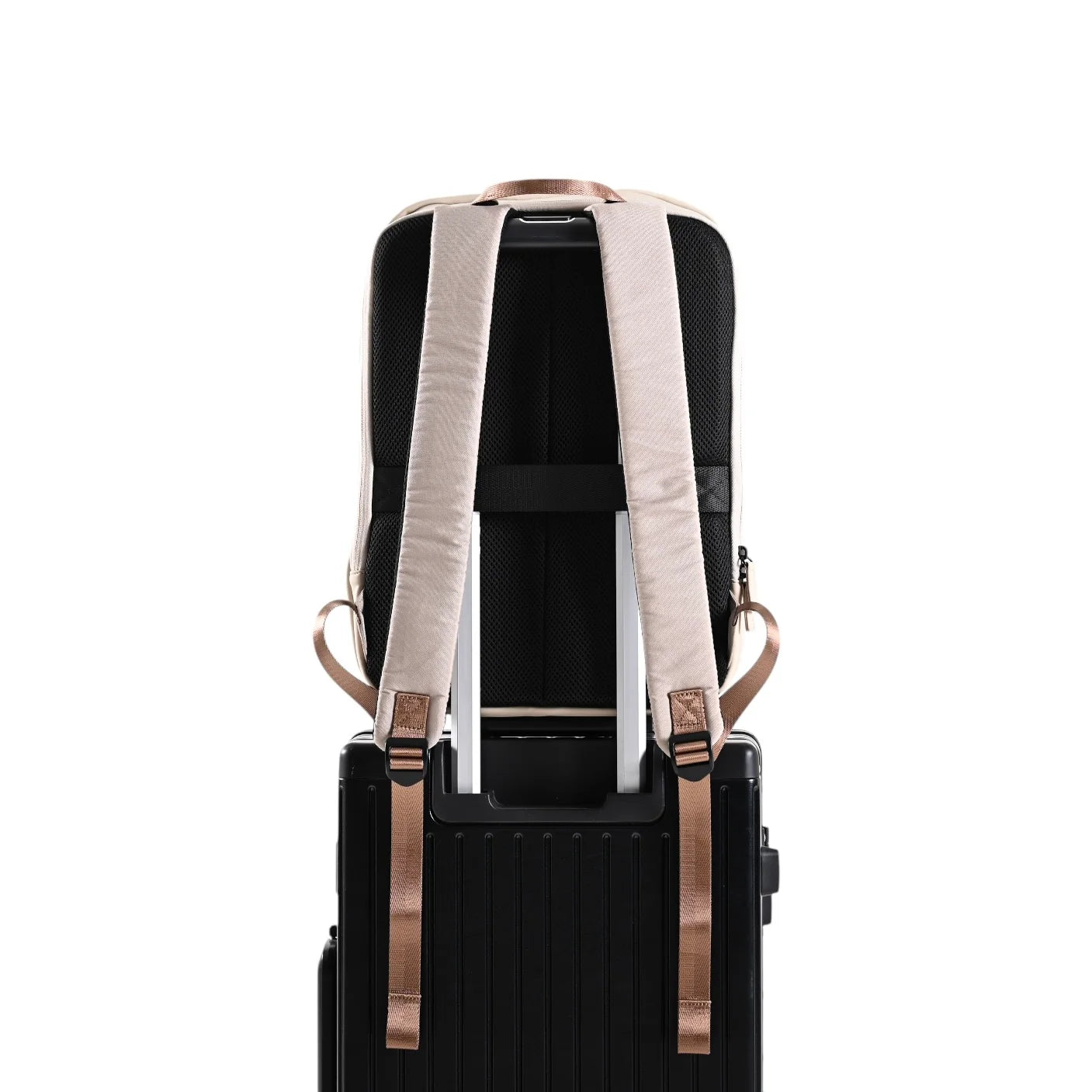 Eloria Como Backpack Beige Water Resistant Laptop Bag (New)