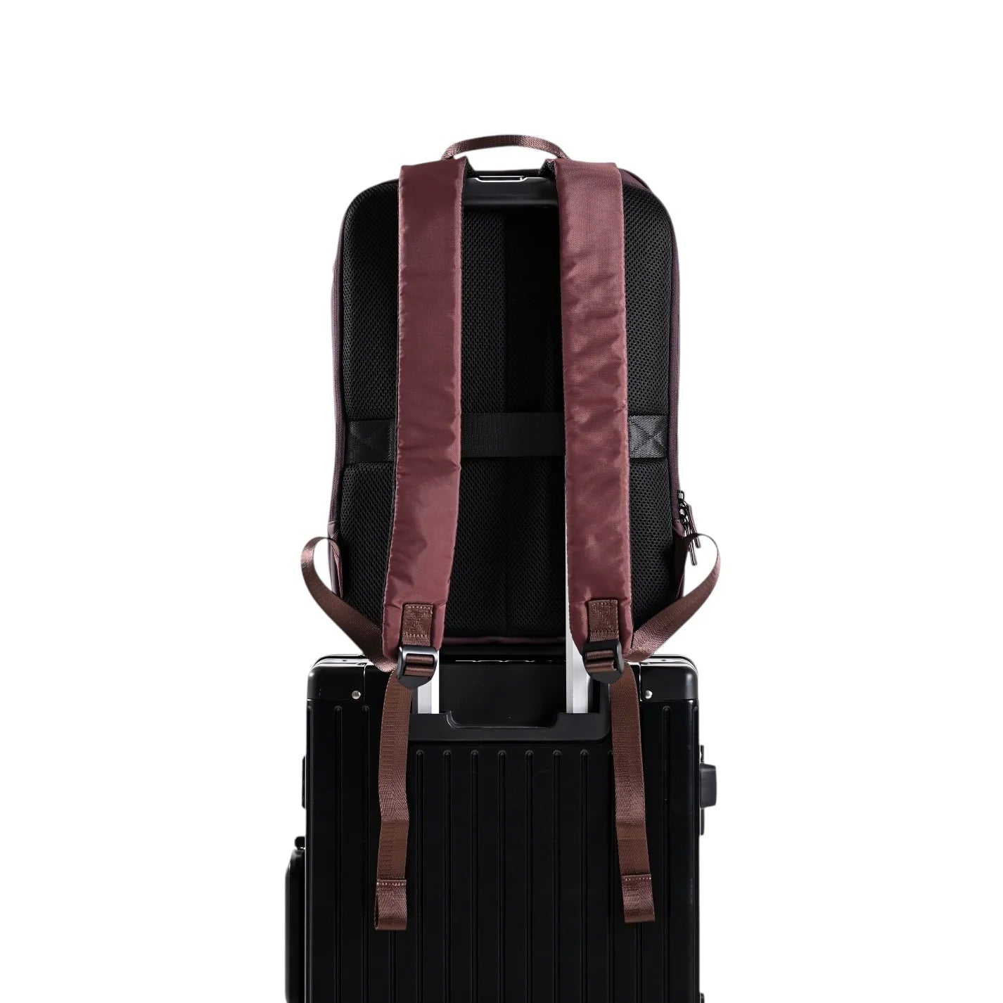 Eloria Como Backpack Burgundy Water Resistant Laptop Bag (New)