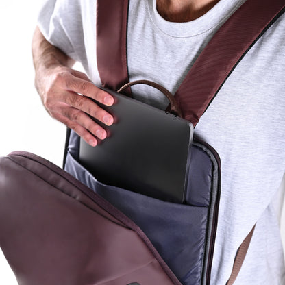 Eloria Como Backpack Burgundy Water Resistant Laptop Bag (New)