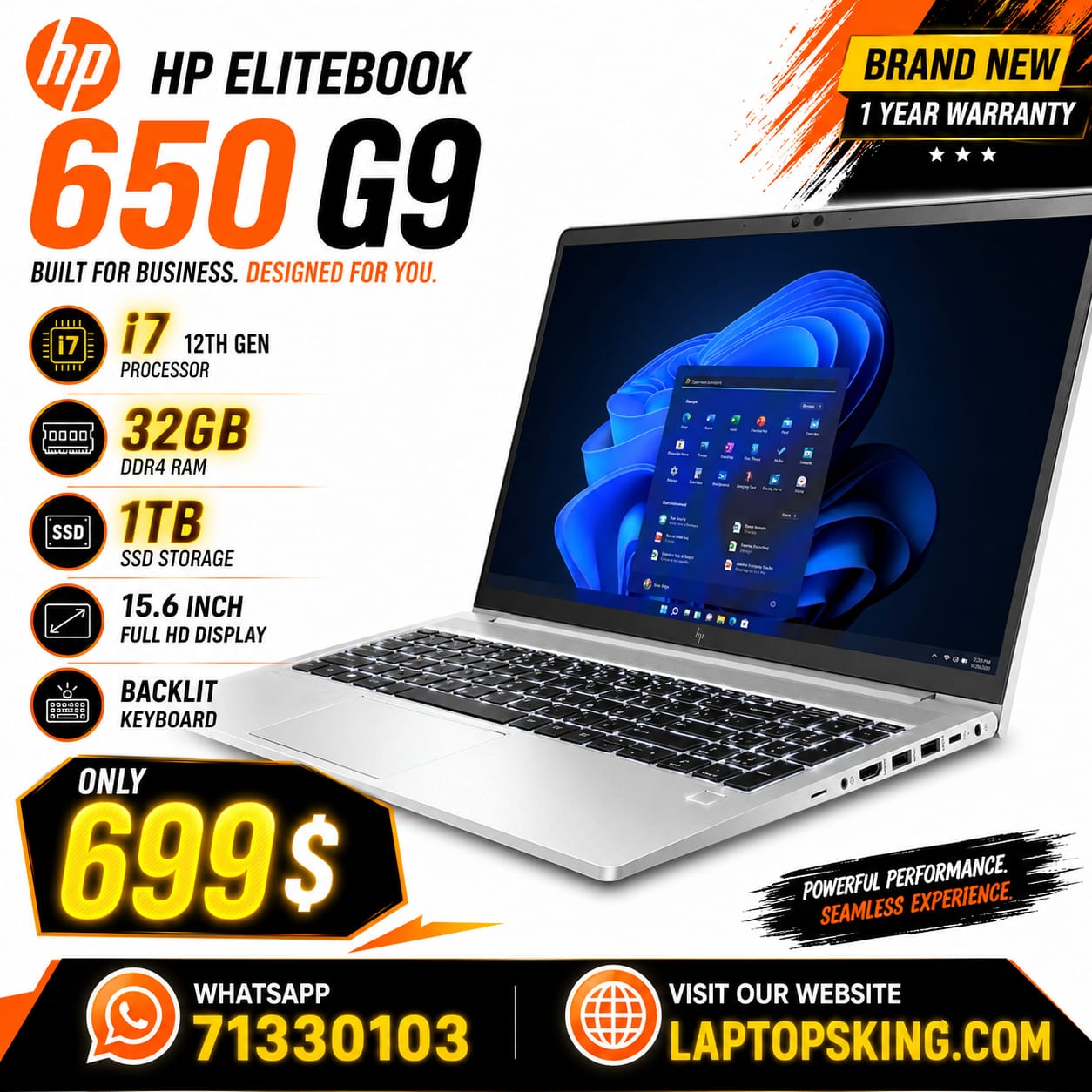 HP EliteBook 650 G9 Core i7 Laptop Lebanon – Laptops King | Lebanon