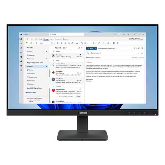 Lenovo ThinkVision S24-4E 64B5KAT1EU 24-inch FHD IPS 100Hz 4ms Business Monitor (New)