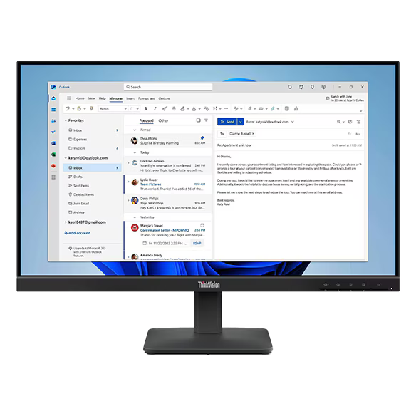 Lenovo ThinkVision S24-4E 64B5KAT1EU 24-inch FHD IPS 100Hz 4ms Business Monitor (New)