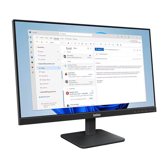 Lenovo ThinkVision S24-4E 64B5KAT1EU 24-inch FHD IPS 100Hz 4ms Business Monitor (New)