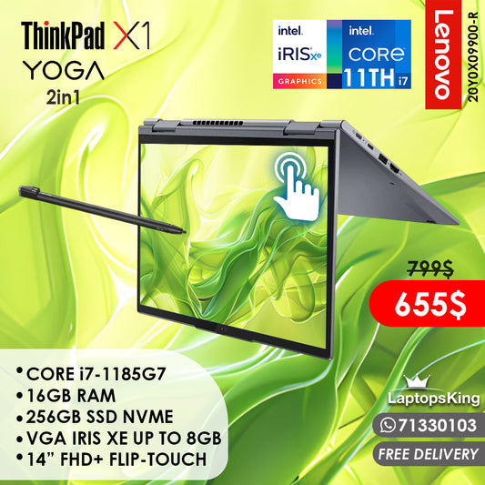 Lenovo Thinkpad X1 Yoga 2in1 20Y0X09900-R Core i7- 1185g7 Iris Xe 14" Flip-Touch Laptop (New OB)