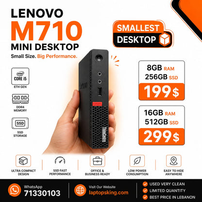 Lenovo M710 Core i5 6th Gen Mini Desktop PC (Used)