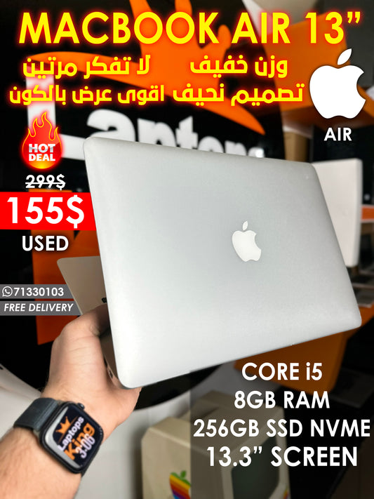 APPLE MACBOOK AIR Core i5 13.3” LAPTOP (USED VERY CLEAN )