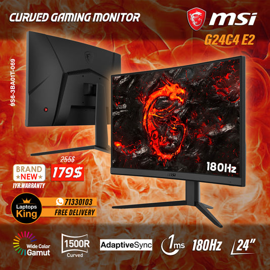 Msi G24C4 E2 9S6-3BA01T-069 24" Fhd 180hz 1ms 1500r True Color Curved Gaming Monitor Offer (Brand New)