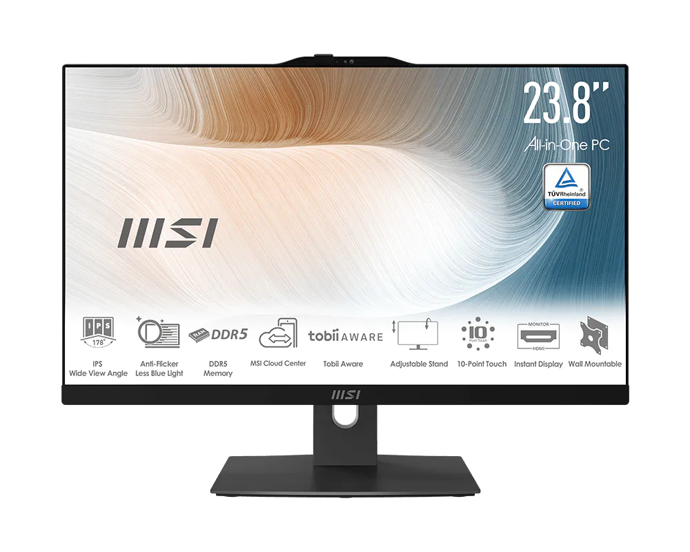 MSI AIO AM242TP 1M-839US Core 7-150U 16GB RAM 1TB SSD + 1TB HDD Touch All-in-One Desktop 23.8" (New)