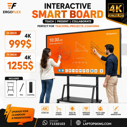 ERGOFLEX 4K Interactive Smart Board Touch Display 55-inch (New)