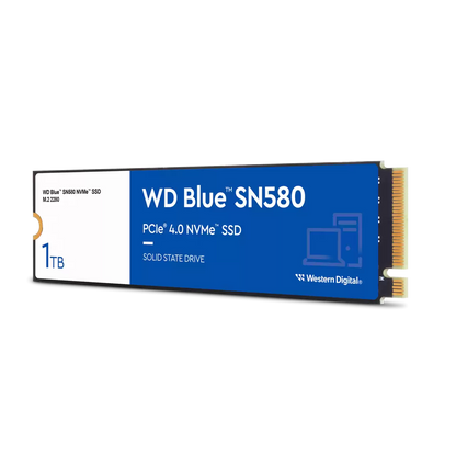 Western Digital 1TB WD Blue SN580 NVMe SSD Gen4 x4 PCIe 16Gb/s M.2 2280 Internal Hard Drive (Brand New)
