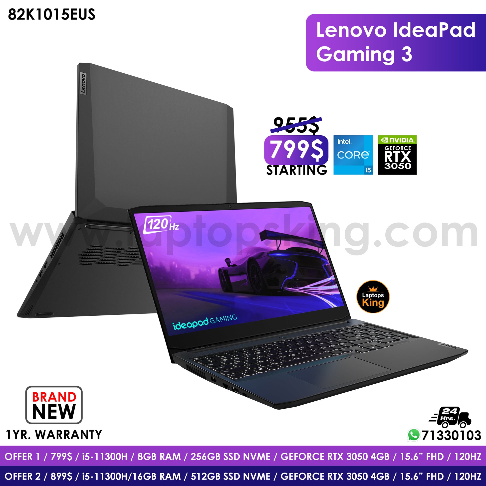 Lenovo Ideapad Gaming 82k1015eus i5-11300h Rtx 3050 120hz Gaming
