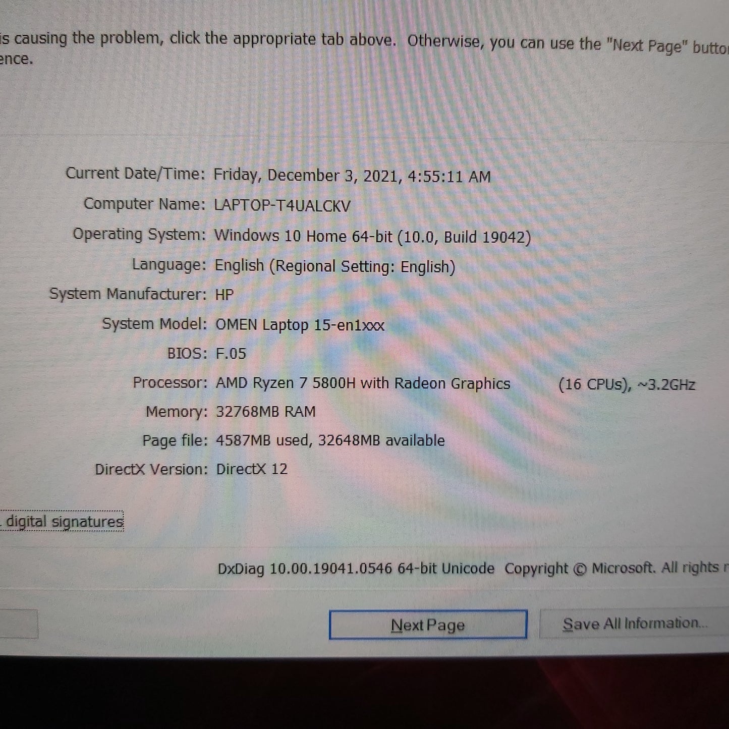 HP Omen Ryzen 7 5800h Gaming Laptop (Brand New)