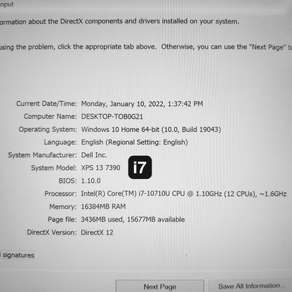 Dell XPS 13 7390 10th Gen. CPU With Pen Laptop Offers (New Open Box)