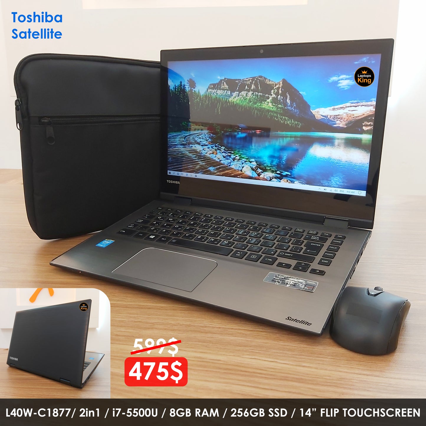 Toshiba Satellite L40w-C1877 2in1 Laptop (Used Very Clean)