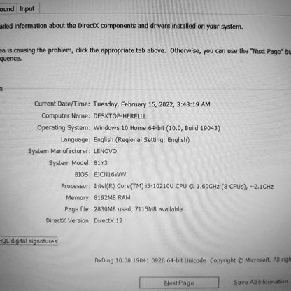 Lenovo IdeaPad L3 81y3 i5-10210u Laptop (Used Very Clean)