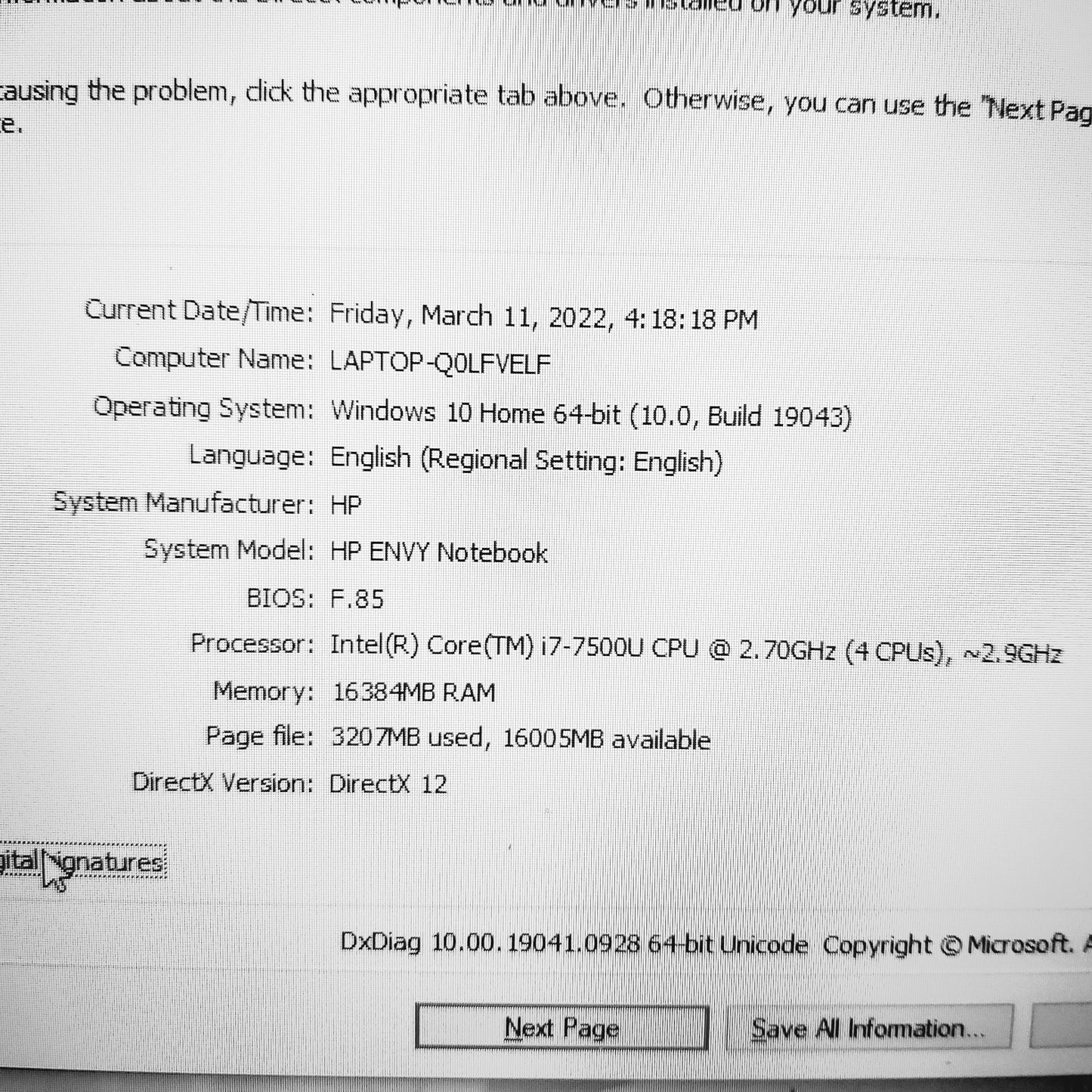 Hp Envy 17 Inch GeForce 940MX Laptop (Used Very Clean)