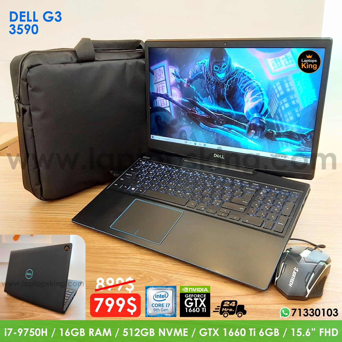 Dell G3 3590 - i7-9750h - Gtx 1660 Ti Gaming Laptop (Used Very Clean)