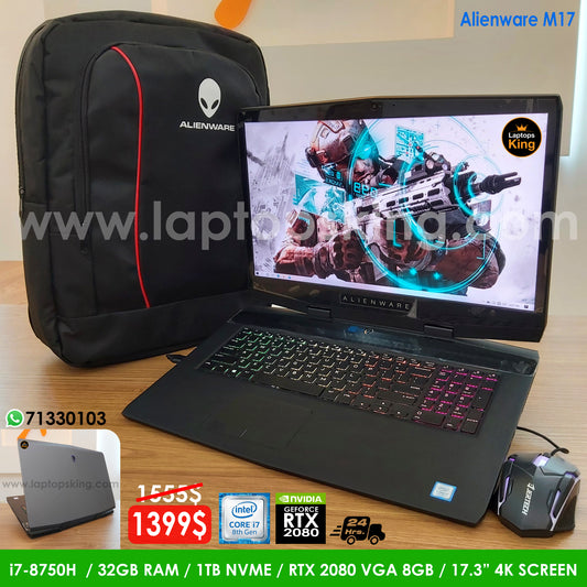 Alienware M17 Rtx 2080 i7-8750h Gaming Laptop (New Open Box) Gaming laptop, Graphic Design laptop, best laptop for gaming, Best laptop for graphic design, computer for sale Lebanon, laptop for video editing in Lebanon, laptop for sale Lebanon, Best graphic design laptop,	Best video editing laptop, Best programming laptop, laptop for sale in Lebanon, laptops for sale in Lebanon, laptop for sale in Lebanon, buy computer Lebanon, buy laptop Lebanon.