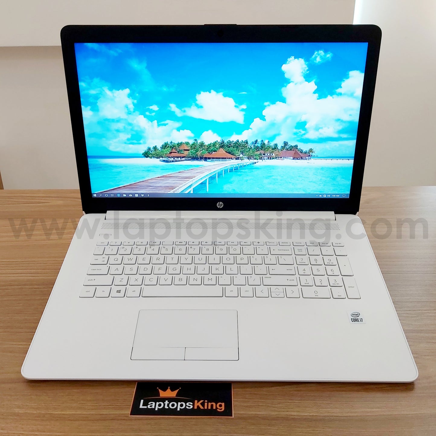 HP 17-By3 i7-1065g7 Iris Plus White Laptop (New Open Box)