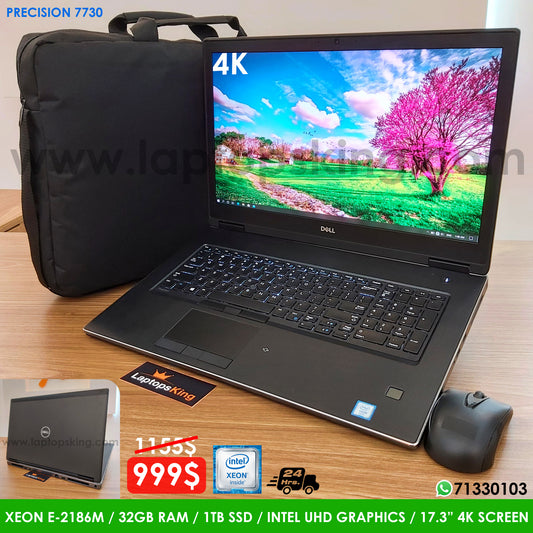 Dell Precision 7730 Xeon E-2186m 17.3" 4K Workstation Laptop (New Open Box) Computer for sale Lebanon, laptop in Lebanon, laptop for sale Lebanon, best programming laptop, laptop for sale in Lebanon, laptops for sale in Lebanon, laptop for sale in Lebanon, buy computer Lebanon, buy laptop Lebanon.