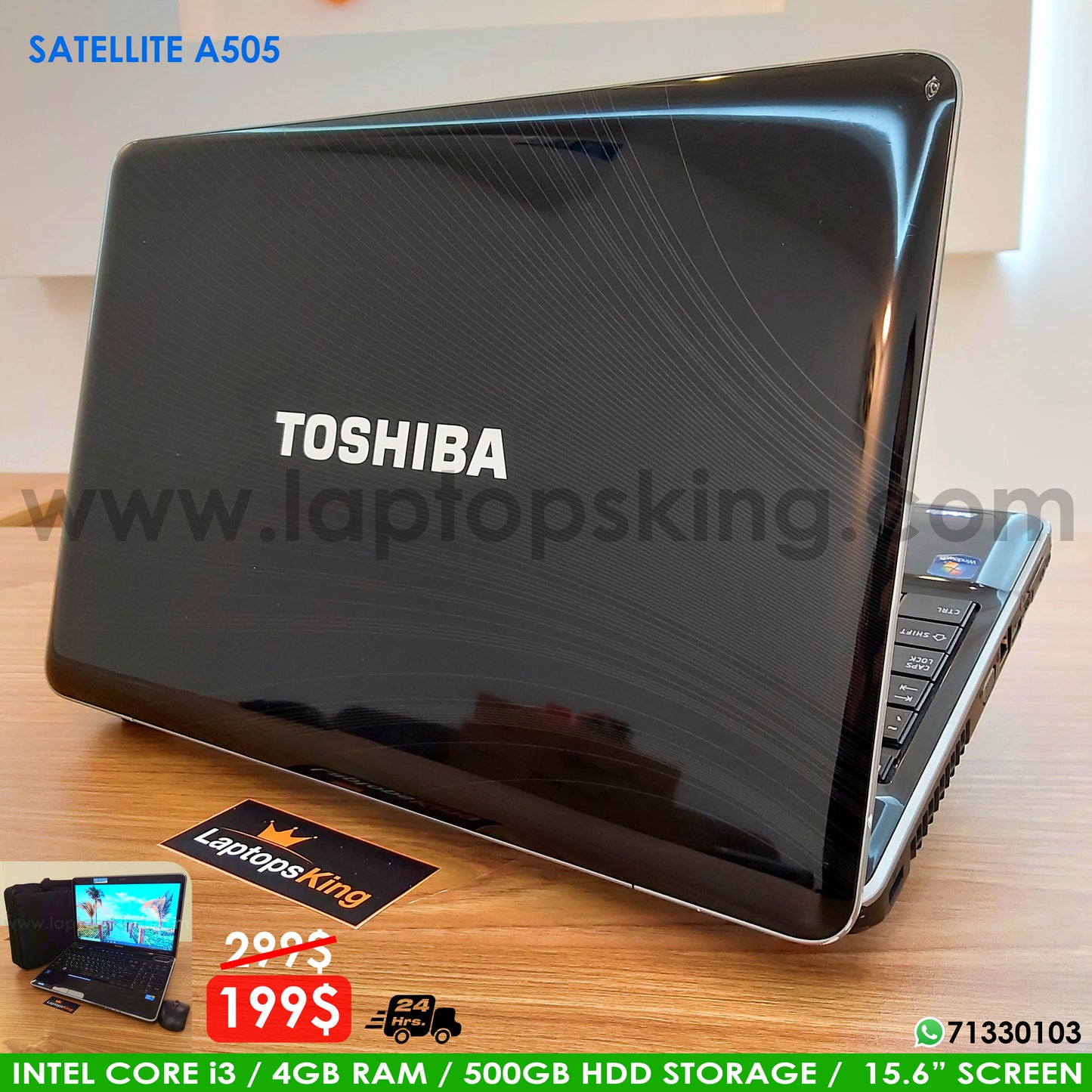 Toshiba Satellite A505 Core i3 Laptop (Used Very Clean)