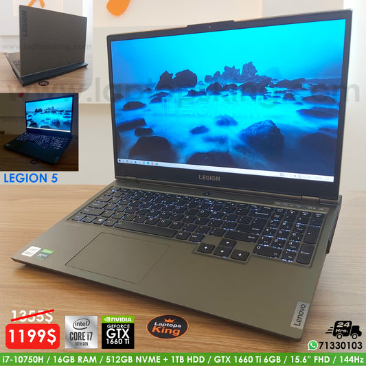 Lenovo Legion 5 i7-10750H GTX 1660 Ti Gaming Laptop (Open Box)