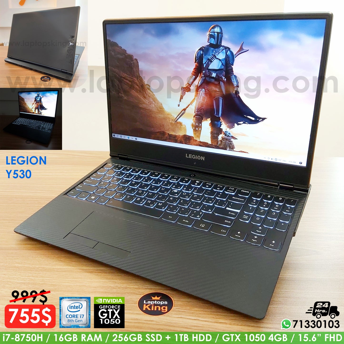 Lenovo Legion Y530 i7-8750h GTX 1050 Gaming Laptop (Used Very Clean)