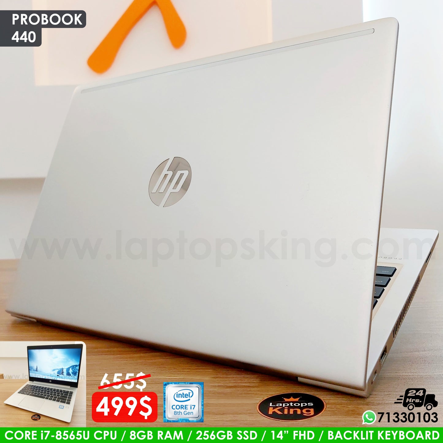 HP ProBook 440 i7 14" Laptop (Used Like New)