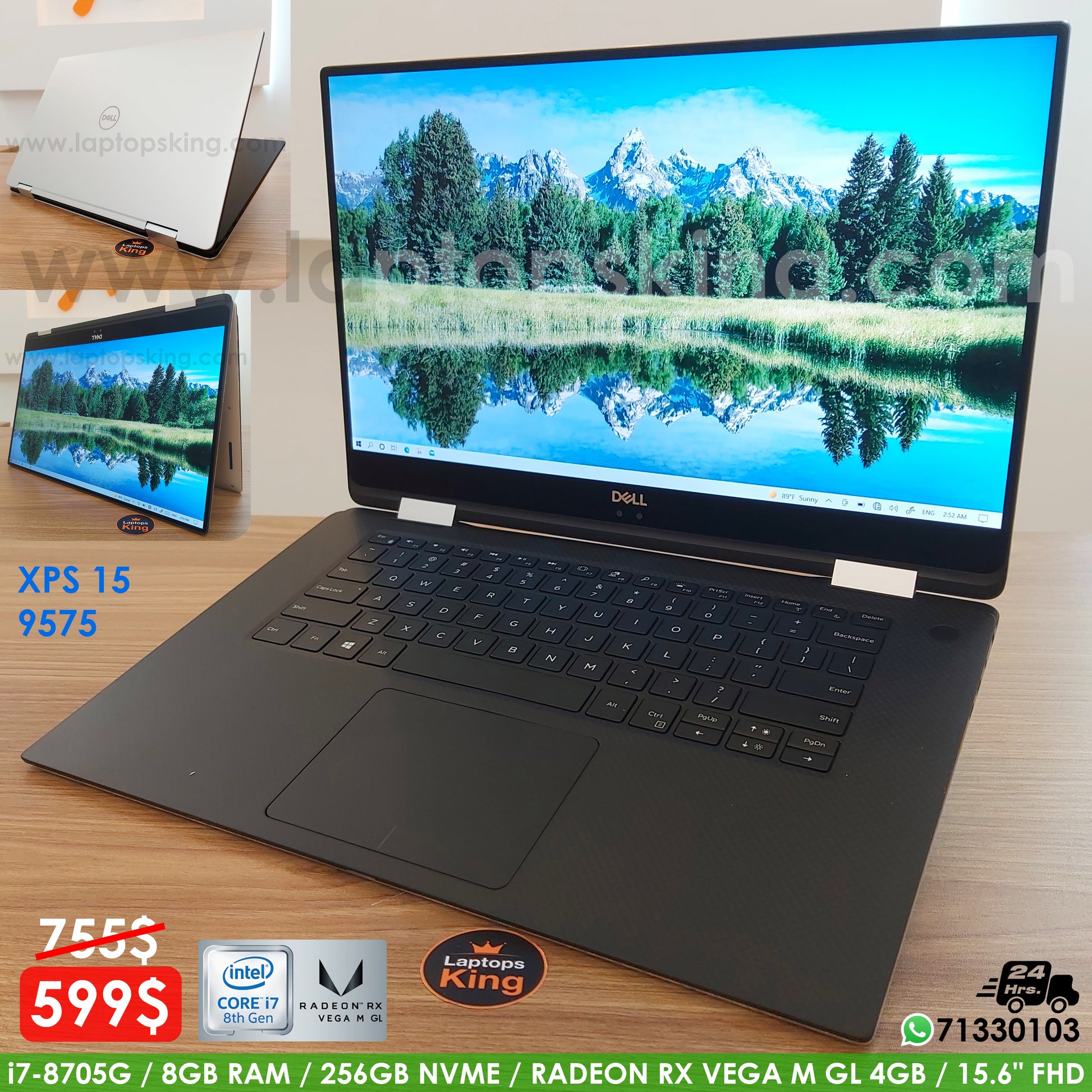 Dell XPS 15 9575 2in1 15.6" i7-8705G RX Vega 4gb Laptop (Used Very Clean) Computer for sale Lebanon, laptop in Lebanon, laptop for sale Lebanon, best programming laptop, laptop for sale in Lebanon, laptops for sale in Lebanon, laptop for sale in Lebanon, buy computer Lebanon, buy laptop Lebanon.