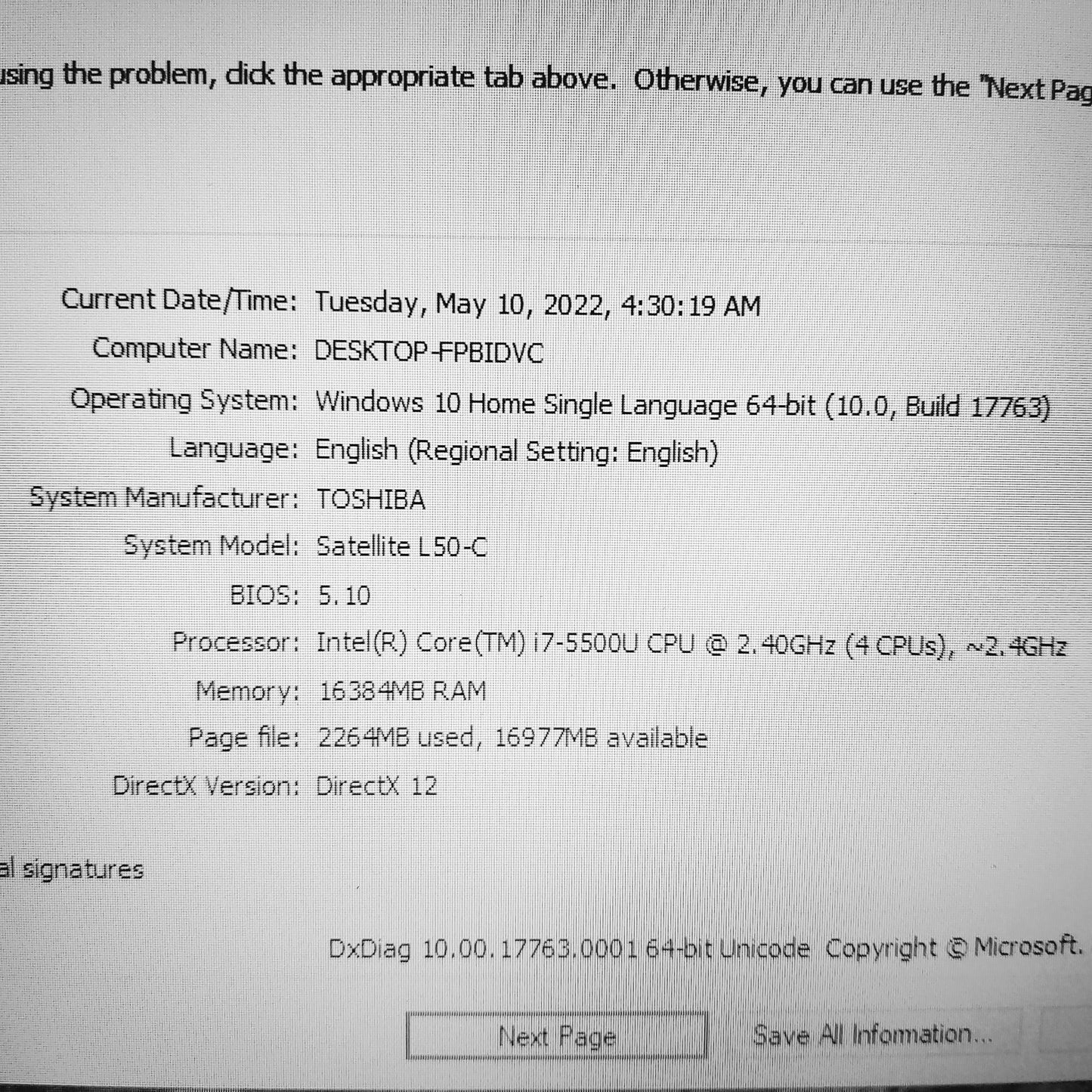 Toshiba Satellite L50-C Core i7 Gtx 950m Laptop (Used Very Clean)