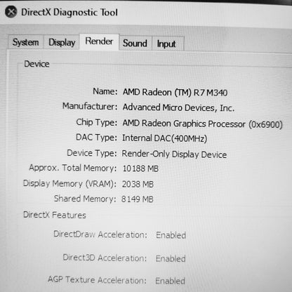 Hp 15" i7-7500U Vga R7 2gb Laptop (Used Very Clean)