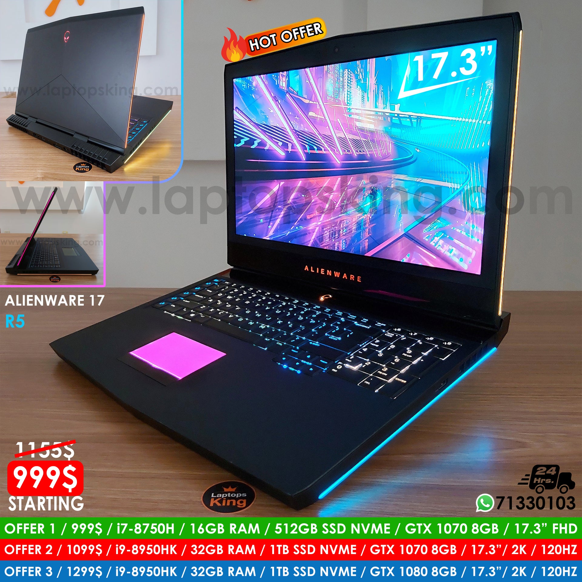 Alienware 17 R5 RGB Gaming Laptop Offers (Used in USA Very Clean