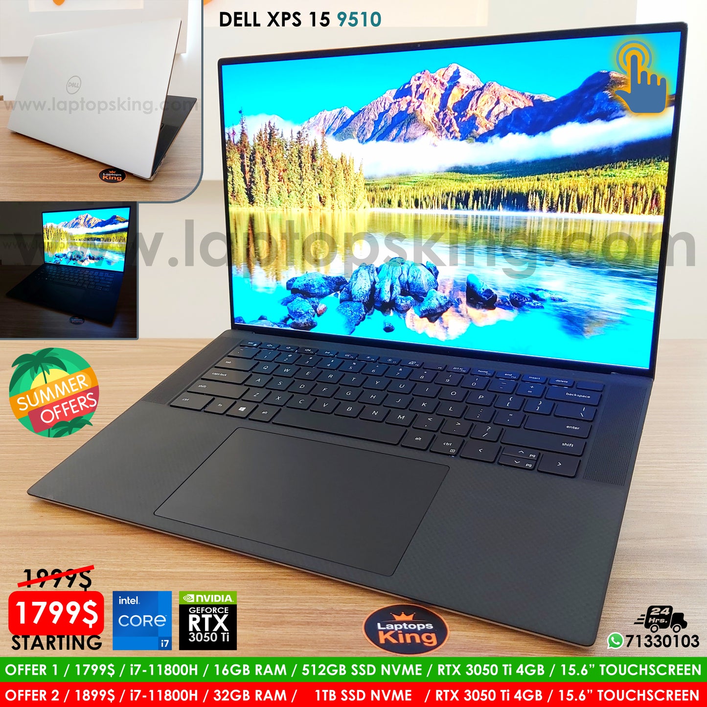 Dell XPS 15 9510 RTX 3050 Ti Gaming Laptop Offers (New Open Box)