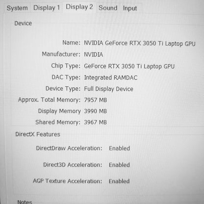 Dell G15 5511 Core i5-11400h RTX 3050 Ti Gaming Laptop (New Open Box)