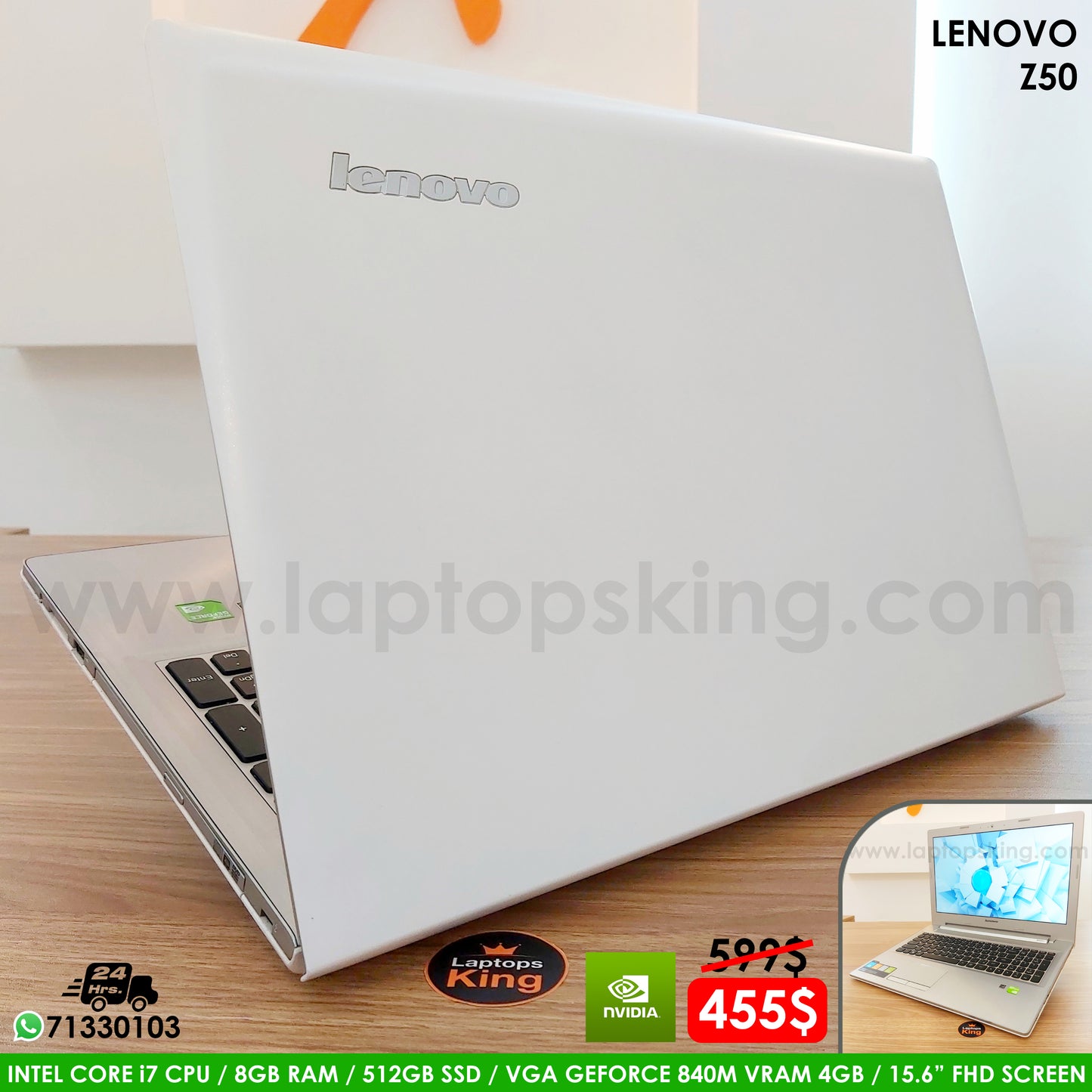 Lenovo Z50 i7 Geforce 840M 4gb Laptop (Used Very Clean)