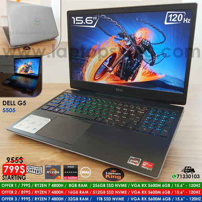 Dell G5 5505 Ryzen 4800h Rx 5600m 120hz Gaming Laptop Offers