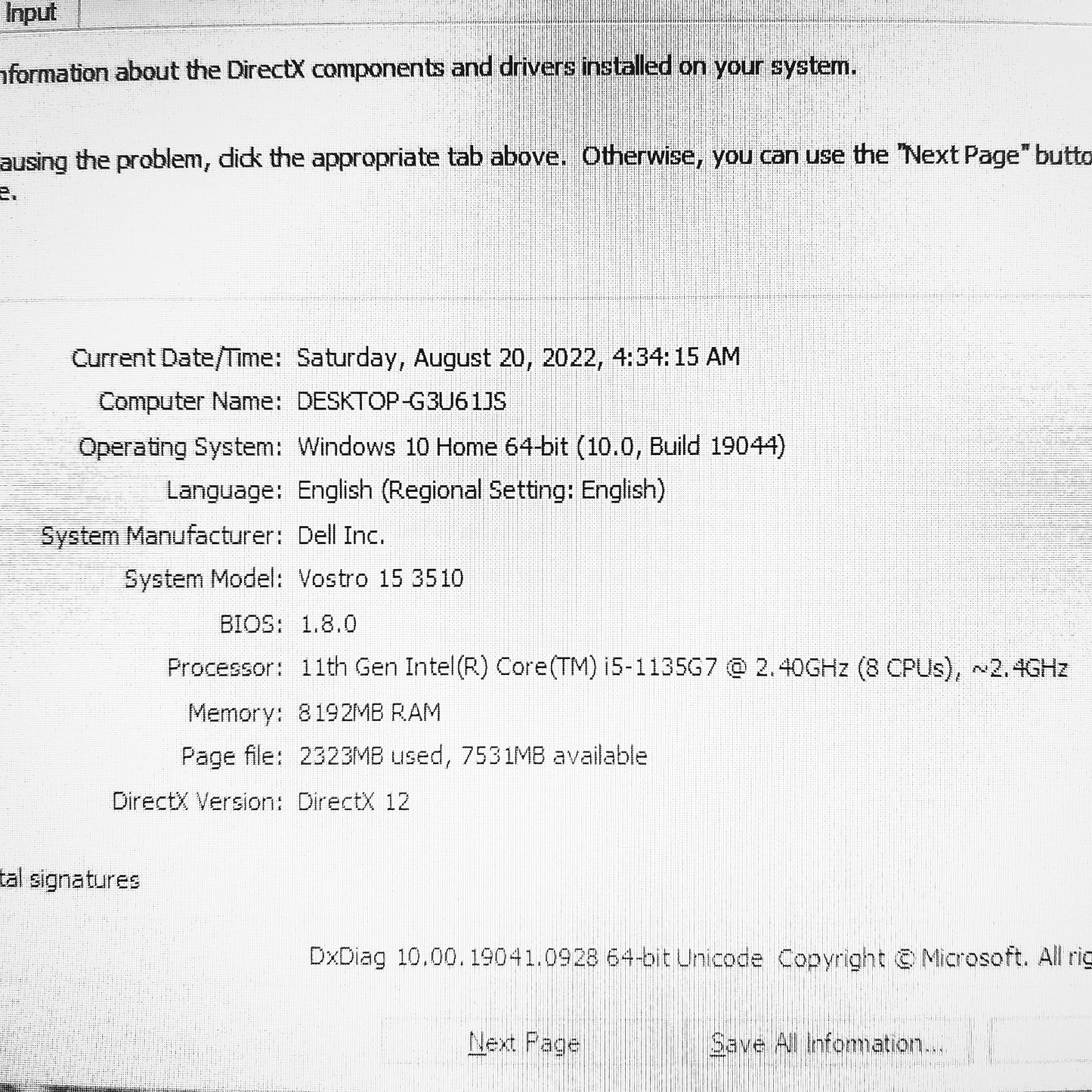 Dell Vostro 15 3510 CORE i5-1135G7 IRIS XE 15.6" Laptop Offers (New Open Box)