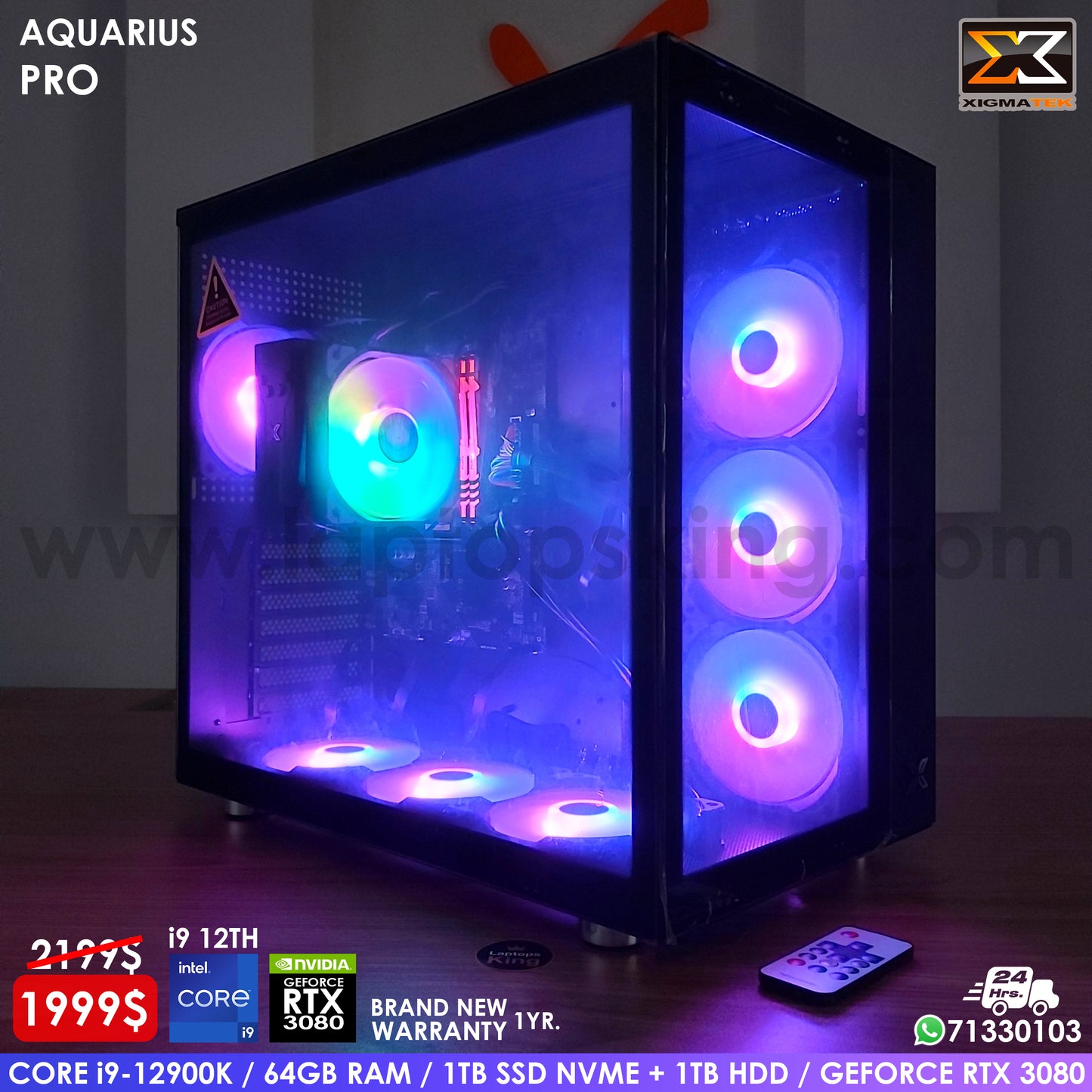 Xigmatek Aquarius Pro i9-12900k Rtx 3080 Gaming Desktop (Brand New)