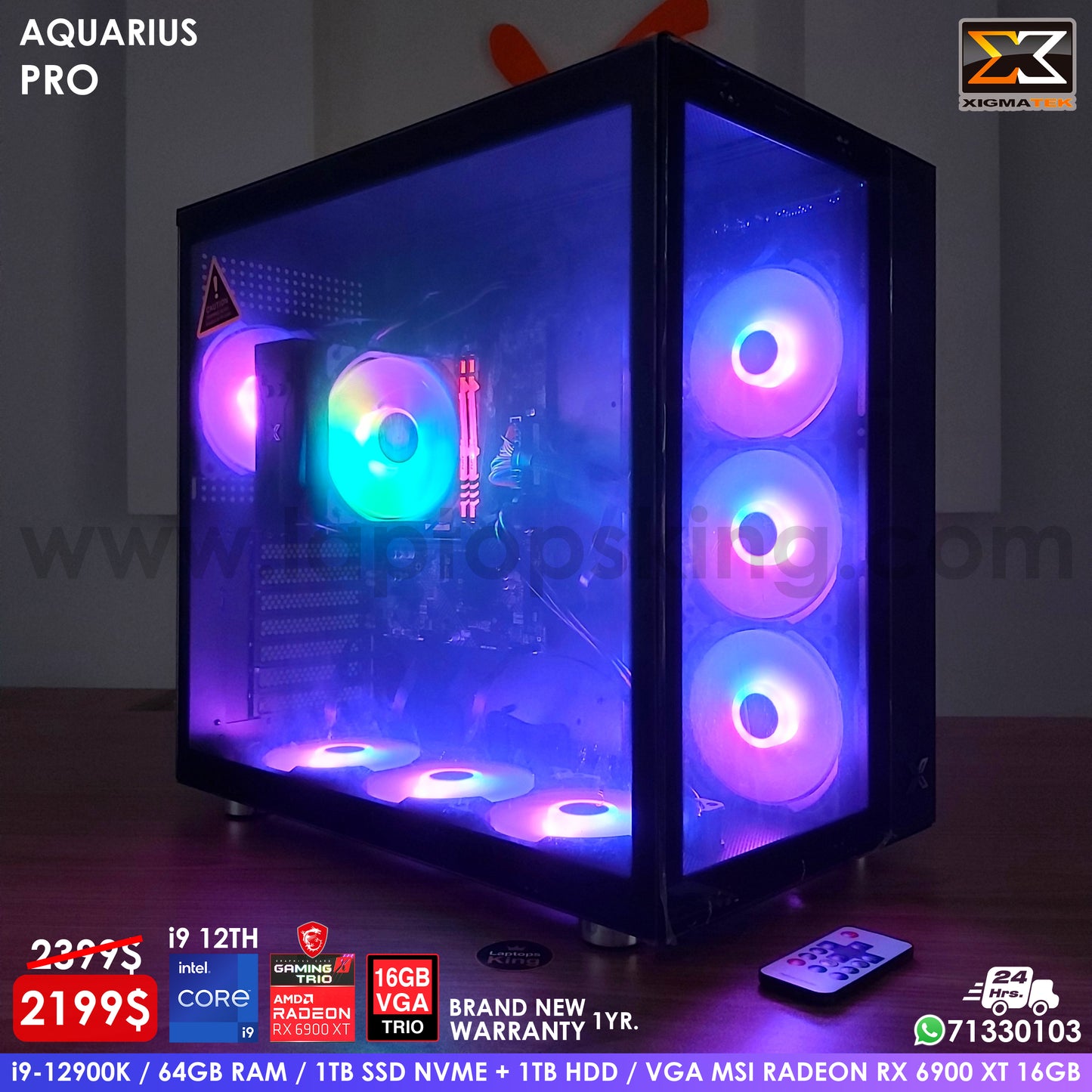 Xigmatek Aquarius Pro i9-12900k Radeon RX 6900 XT Gaming Desktop (Brand New)