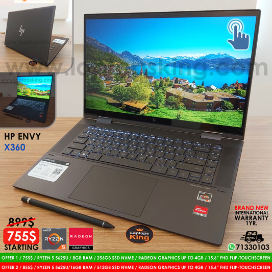 HP Envy X360 15-EY0013DX 2in1 Ryzen 5 5625U Radeon Graphics Laptop Offers (Brand New) Gaming laptop, Graphic Design laptop, best laptop for gaming, best laptop for graphic design, computer for sale Lebanon, laptop for video editing in Lebanon, laptop for sale Lebanon, best graphic design laptop,	best video editing laptop, best programming laptop, laptop for sale in Lebanon, laptops for sale in Lebanon, laptop for sale in Lebanon, buy computer Lebanon, buy laptop Lebanon.