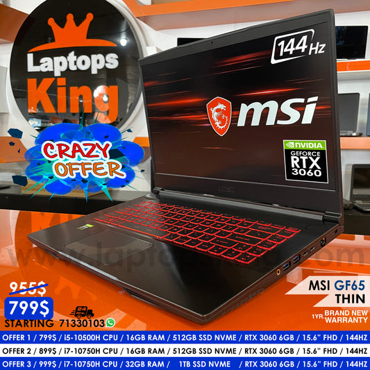 Msi GF65 Thin 10UE RTX 3060 144Hz Gaming Laptops (Brand New) Gaming laptop, Graphic Design laptop, best laptop for gaming, best laptop for graphic design, computer for sale Lebanon, laptop for video editing in Lebanon, laptop for sale Lebanon, best graphic design laptop,	best video editing laptop, best programming laptop, laptop for sale in Lebanon, laptops for sale in Lebanon, laptop for sale in Lebanon, buy computer Lebanon, buy laptop Lebanon.