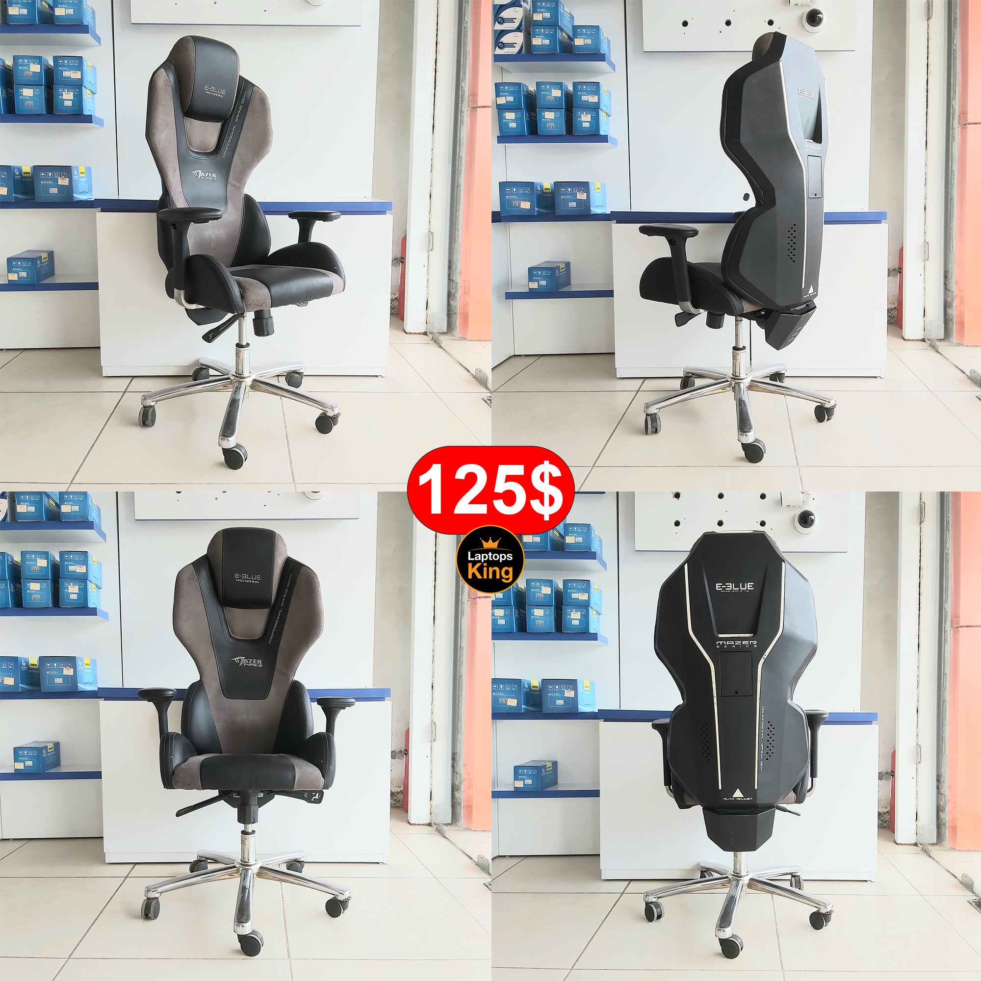 E blue gaming cheap chair