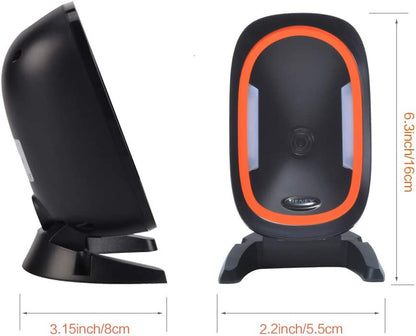 Henex Hc-666 Usb Wired Omni-Directional 2d Barcode Scanner / Reader